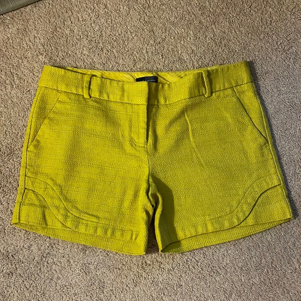The Limited textured green shorts.